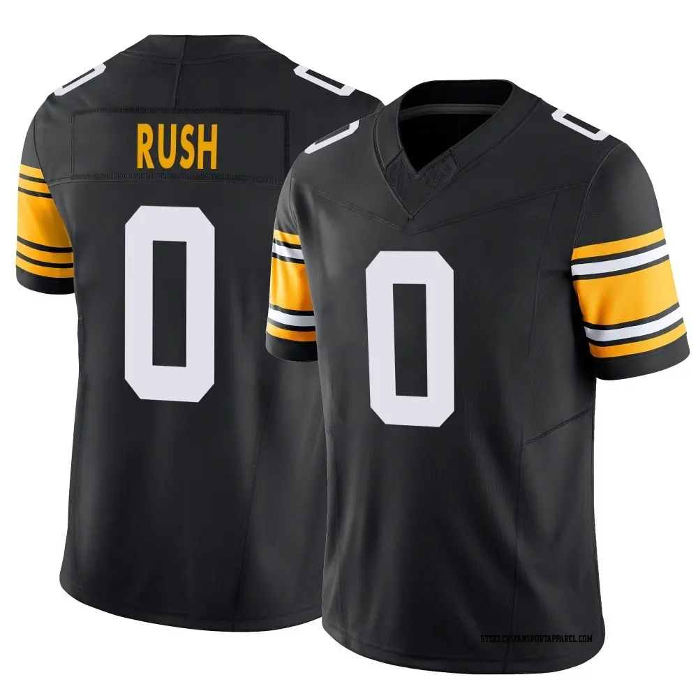 Limited Black Men's Darius Rush Pittsburgh Steelers Alternate Vapor F.U.S.E. Jersey