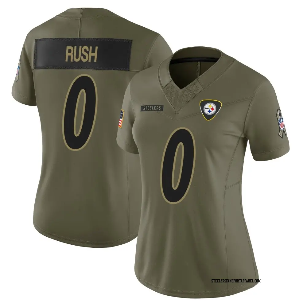 Limited Olive Women's Darius Rush Pittsburgh Steelers 2025 Salute to Service Jersey