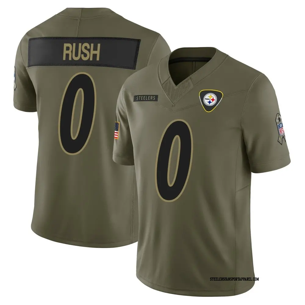 Limited Olive Youth Darius Rush Pittsburgh Steelers 2025 Salute to Service Jersey
